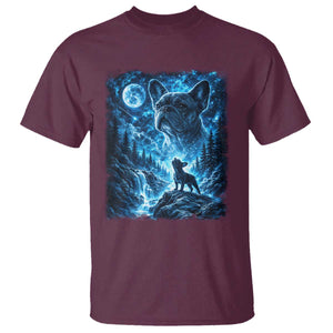 French Bulldog Howling To The Moon T Shirt Vintage Graphic Dog Lovers Silly Frenchy Bulldog Mom TS10 Maroon Print Your Wear