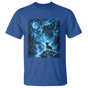 French Bulldog Howling To The Moon T Shirt Vintage Graphic Dog Lovers Silly Frenchy Bulldog Mom TS10 Royal Blue Print Your Wear