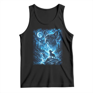 French Bulldog Howling To The Moon Tank Top Vintage Graphic Dog Lovers Silly Frenchy Bulldog Mom TS10 Black Print Your Wear