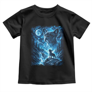 French Bulldog Howling To The Moon Toddler T Shirt Vintage Graphic Dog Lovers Silly Frenchy Bulldog Mom TS10 Black Print Your Wear