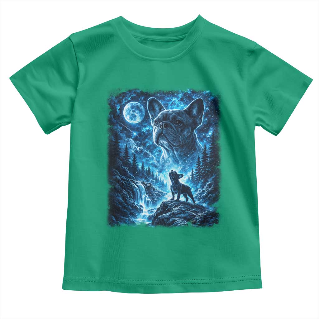 French Bulldog Howling To The Moon Toddler T Shirt Vintage Graphic Dog Lovers Silly Frenchy Bulldog Mom TS10 Irish Green Print Your Wear