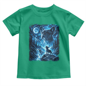French Bulldog Howling To The Moon Toddler T Shirt Vintage Graphic Dog Lovers Silly Frenchy Bulldog Mom TS10 Irish Green Print Your Wear