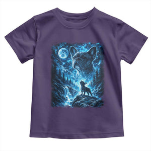 French Bulldog Howling To The Moon Toddler T Shirt Vintage Graphic Dog Lovers Silly Frenchy Bulldog Mom TS10 Purple Print Your Wear