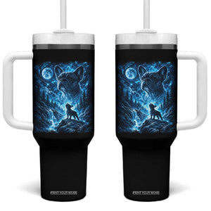 French Bulldog Howling To The Moon Tumbler With Handle Vintage Graphic Dog Lovers Silly Frenchy Bulldog Mom TS10 One Size: 40 oz Black Print Your Wear