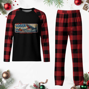 Funny Jonah And The Whale Plaid Pajama Set Christian Bible Get in Loser Were Doing Gods Will TS10 Buffalo Plaid Print Your Wear