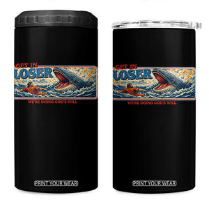 Funny Jonah And The Whale 4 in 1 Can Cooler Tumbler Christian Bible Get in Loser Were Doing Gods Will TS10 One Size: 16 oz Black Print Your Wear