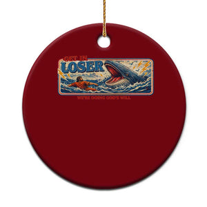 Funny Jonah And The Whale Ceramic Ornament Christian Bible Get in Loser Were Doing Gods Will TS10 1pc Red Print Your Wear