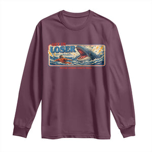 Funny Jonah And The Whale Long Sleeve Shirt Christian Bible Get in Loser Were Doing Gods Will TS10 Maroon Print Your Wear