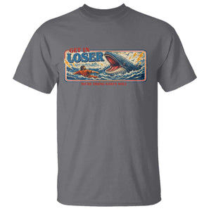 Funny Jonah And The Whale T Shirt Christian Bible Get in Loser Were Doing Gods Will TS10 Charcoal Print Your Wear
