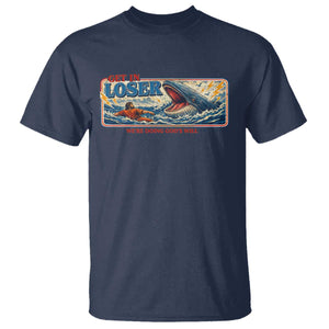 Funny Jonah And The Whale T Shirt Christian Bible Get in Loser Were Doing Gods Will TS10 Navy Print Your Wear