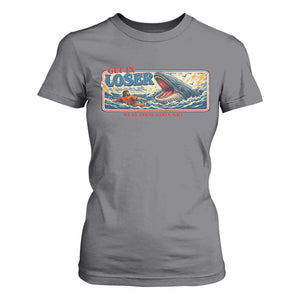 Funny Jonah And The Whale T Shirt For Women Christian Bible Get in Loser Were Doing Gods Will TS10 Charcoal Print Your Wear