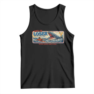 Funny Jonah And The Whale Tank Top Christian Bible Get in Loser Were Doing Gods Will TS10 Black Print Your Wear