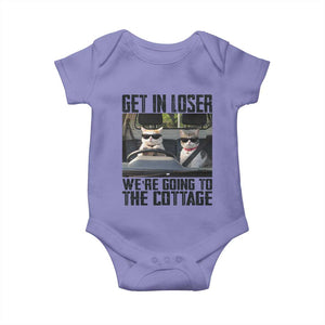 Get In Loser Were Going To The Cottage Baby Onesie Funny Cat Gifts Internet Memes TS10 Violet Print Your Wear