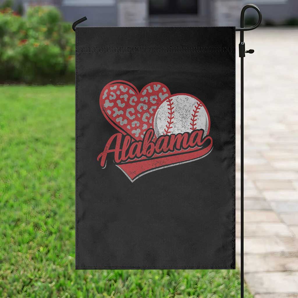 Alabama Fan Garden Flag AL Baseball Heart Graphic Sports Style 80s 90s TS10 Print Your Wear