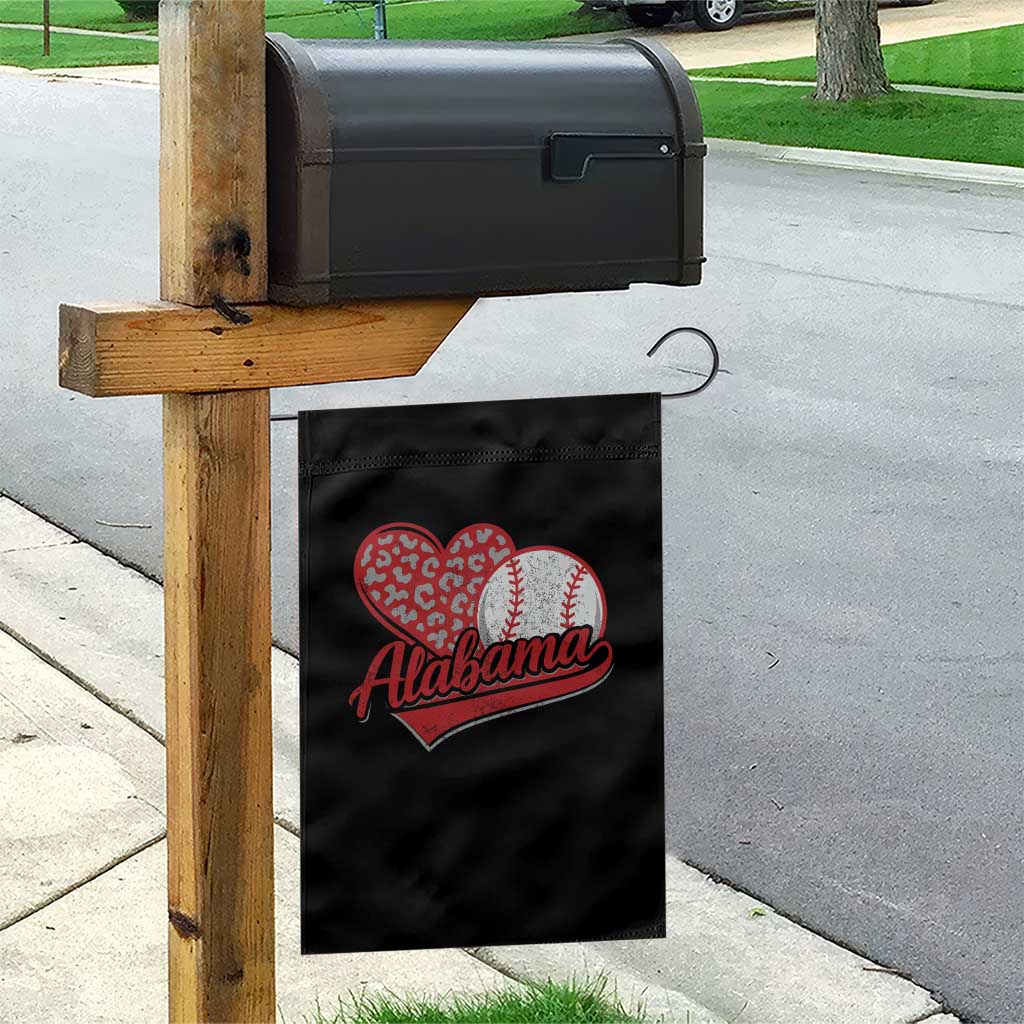 Alabama Fan Garden Flag AL Baseball Heart Graphic Sports Style 80s 90s TS10 Print Your Wear