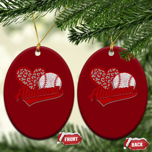Alabama Fan Ceramic Ornament AL Baseball Heart Graphic Sports Style 80s 90s TS10 Print Your Wear