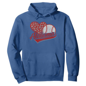 Alabama Fan Hoodie AL Baseball Heart Graphic Sports Style 80s 90s TS10 Royal Blue Print Your Wear
