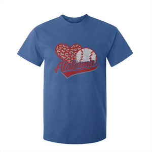 Alabama Fan T Shirt For Kid AL Baseball Heart Graphic Sports Style 80s 90s TS10 Royal Blue Print Your Wear