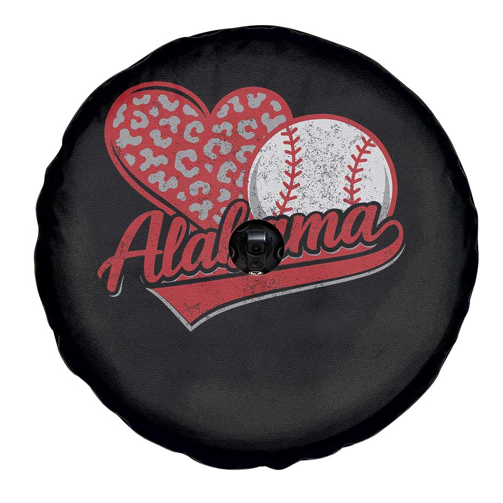 Alabama Fan Spare Tire Cover AL Baseball Heart Graphic Sports Style 80s 90s TS10 Print Your Wear