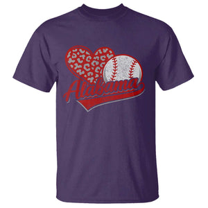 Alabama Fan T Shirt AL Baseball Heart Graphic Sports Style 80s 90s TS10 Purple Print Your Wear