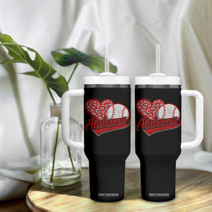 Alabama Fan Tumbler With Handle AL Baseball Heart Graphic Sports Style 80s 90s TS10 Print Your Wear