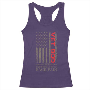 Vet Bod Racerback Tank Top Funny Veteran Like Dad Bod But More Back Pain US Flag TS10 Purple Print Your Wear