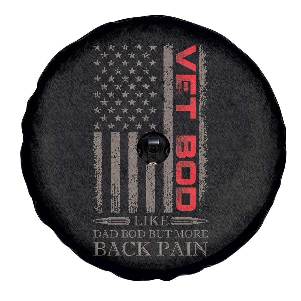 Vet Bod Spare Tire Cover Funny Veteran Like Dad Bod But More Back Pain US Flag TS10 Print Your Wear