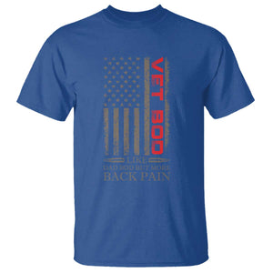Vet Bod T Shirt Funny Veteran Like Dad Bod But More Back Pain US Flag TS10 Royal Blue Print Your Wear