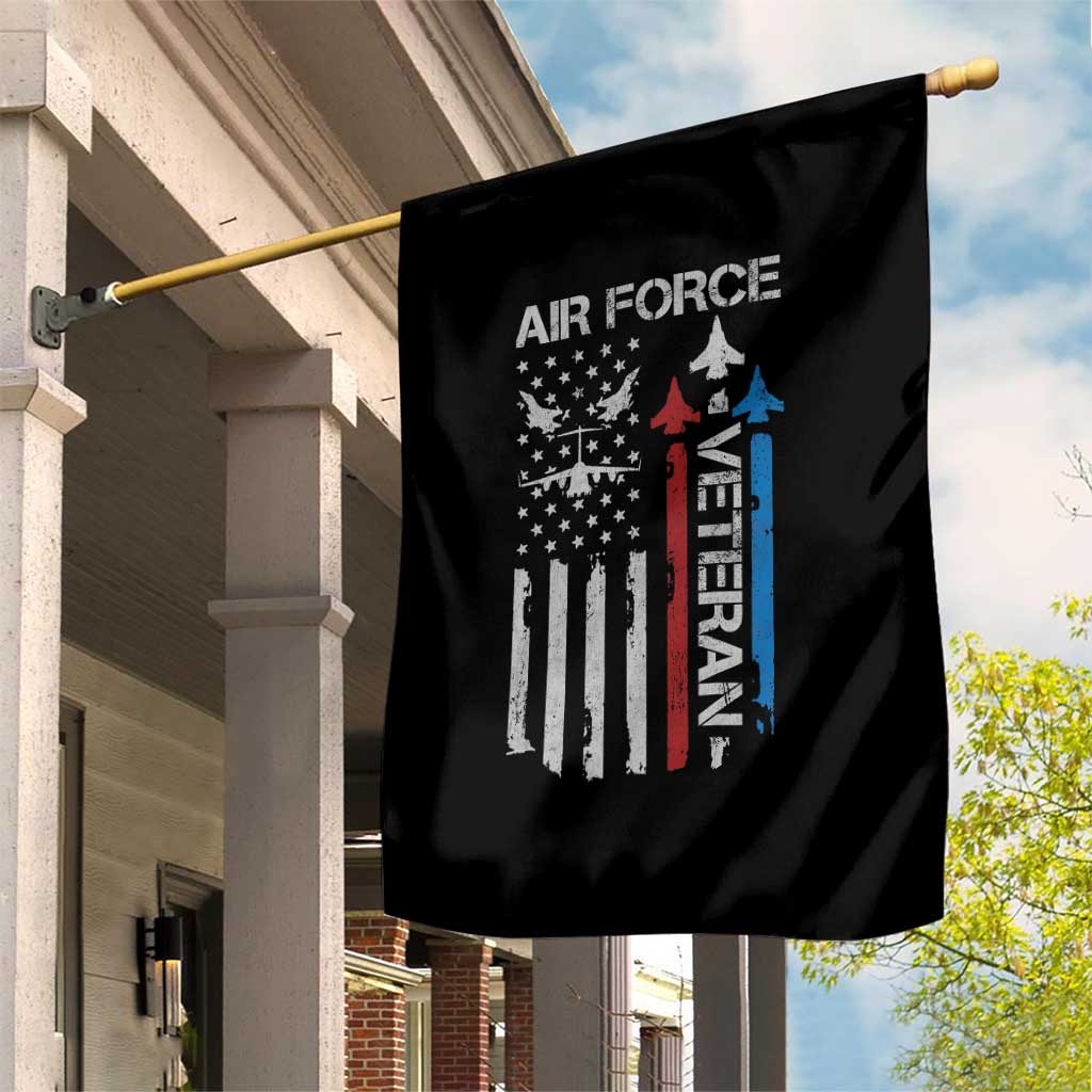 Air Force Veteran Garden Flag Distressed American Flag Retired Dad Grandpa TS10 Print Your Wear