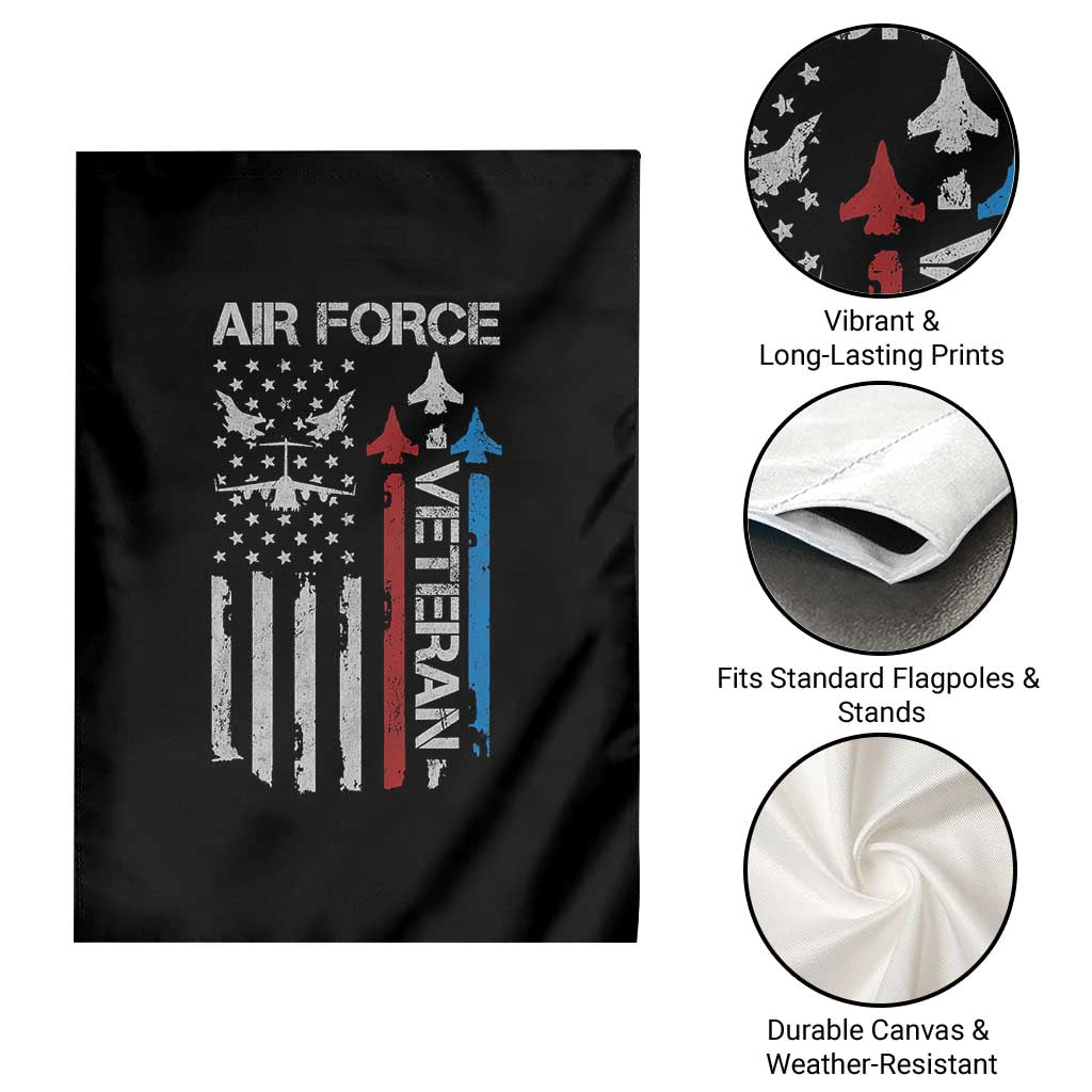 Air Force Veteran Garden Flag Distressed American Flag Retired Dad Grandpa TS10 Print Your Wear