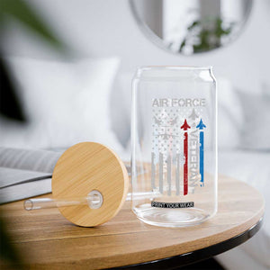 Air Force Veteran Glass Can Distressed American Flag Retired Dad Grandpa TS10 Print Your Wear