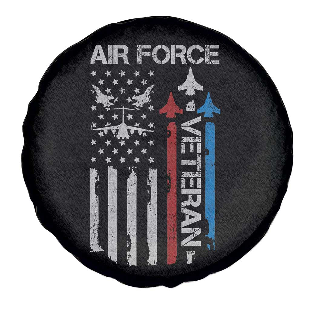 Air Force Veteran Spare Tire Cover Distressed American Flag Retired Dad Grandpa TS10 Print Your Wear