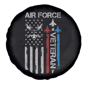 Air Force Veteran Spare Tire Cover Distressed American Flag Retired Dad Grandpa TS10 Print Your Wear