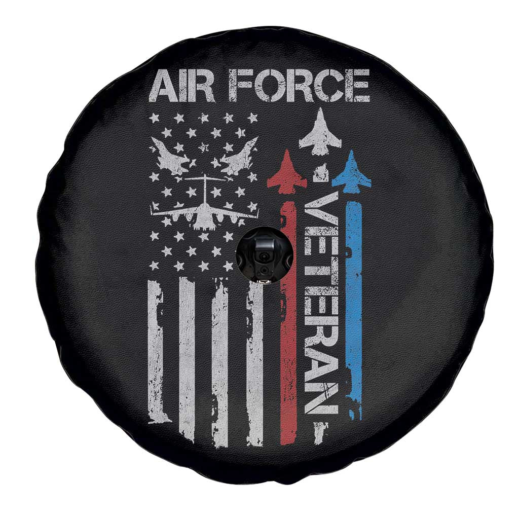 Air Force Veteran Spare Tire Cover Distressed American Flag Retired Dad Grandpa TS10 Print Your Wear