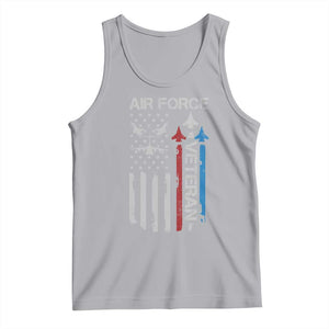 Air Force Veteran Tank Top Distressed American Flag Retired Dad Grandpa TS10 Athletic Heather Print Your Wear