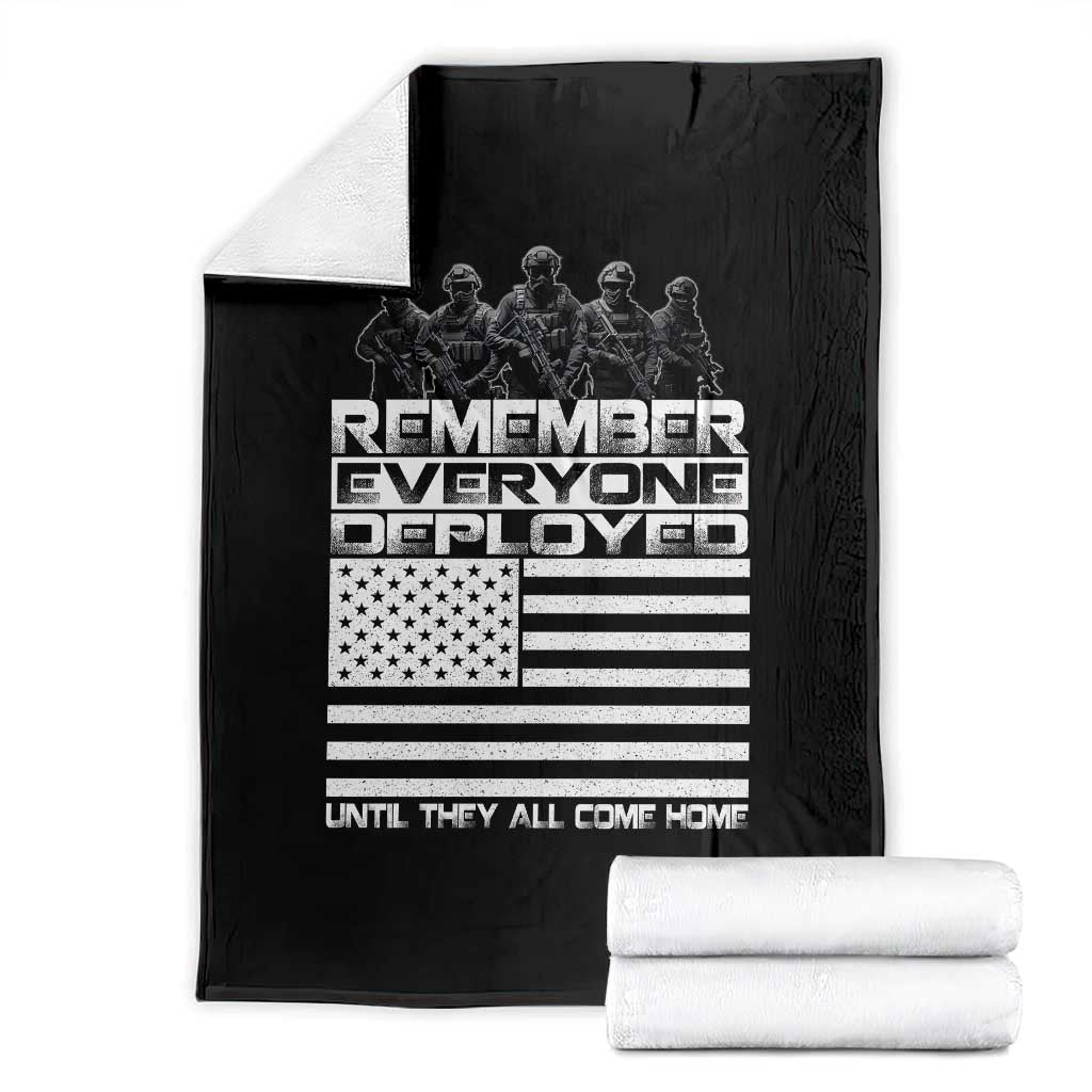 R.E.D Friday Throw Blanket Remember Everyone Deployed Military US Flag TS10 Black Print Your Wear