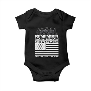 R.E.D Friday Baby Onesie Remember Everyone Deployed Military US Flag TS10 Black Print Your Wear