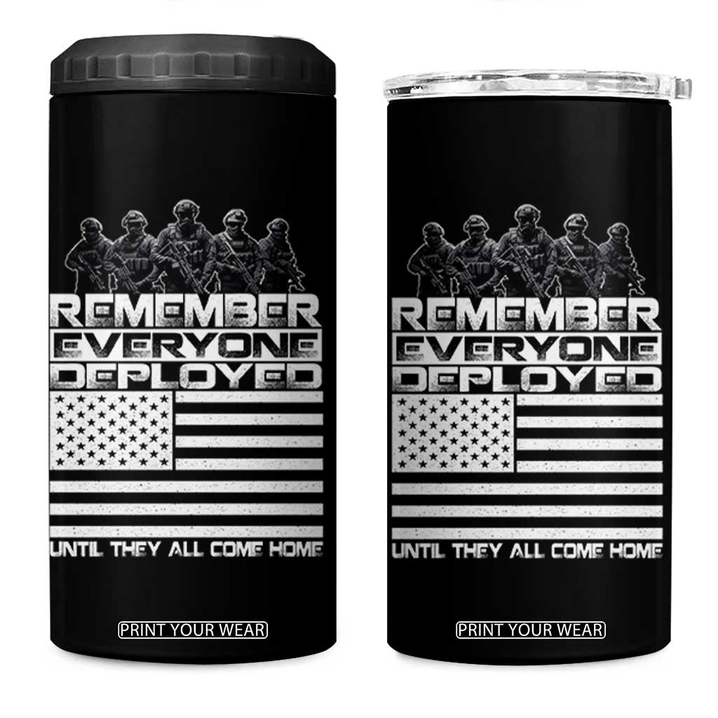 R.E.D Friday 4 in 1 Can Cooler Tumbler Remember Everyone Deployed Military US Flag TS10 One Size: 16 oz Black Print Your Wear