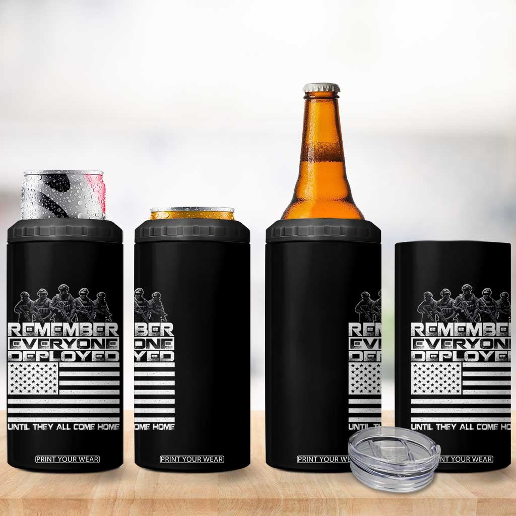 R.E.D Friday 4 in 1 Can Cooler Tumbler Remember Everyone Deployed Military US Flag TS10 Print Your Wear