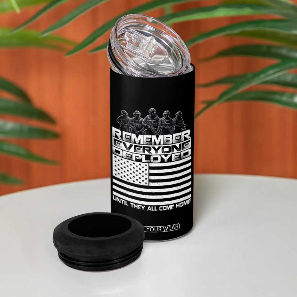 R.E.D Friday 4 in 1 Can Cooler Tumbler Remember Everyone Deployed Military US Flag TS10 Print Your Wear