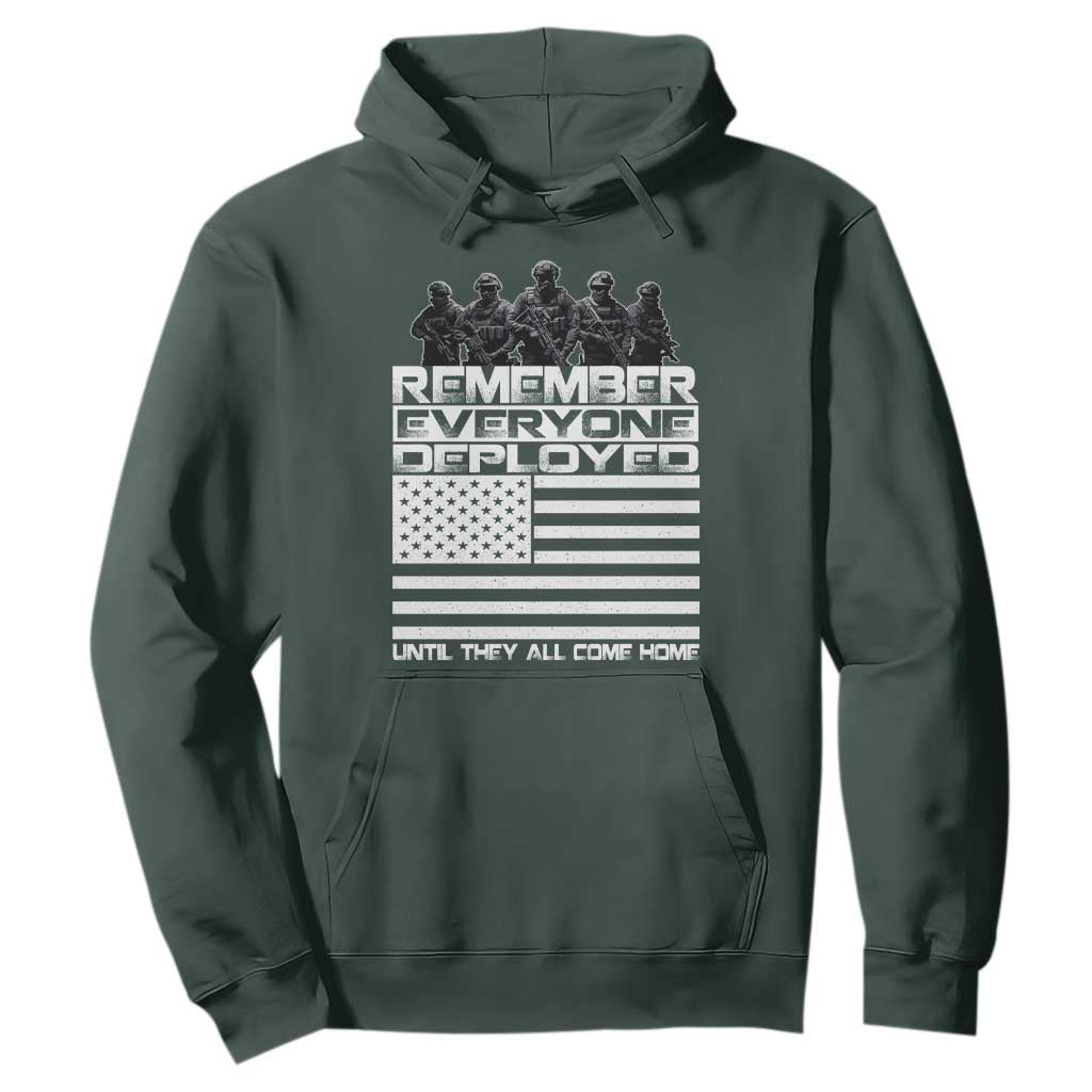 R.E.D Friday Hoodie Remember Everyone Deployed Military US Flag TS10 Dark Forest Green Print Your Wear