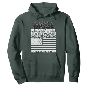 R.E.D Friday Hoodie Remember Everyone Deployed Military US Flag TS10 Dark Forest Green Print Your Wear
