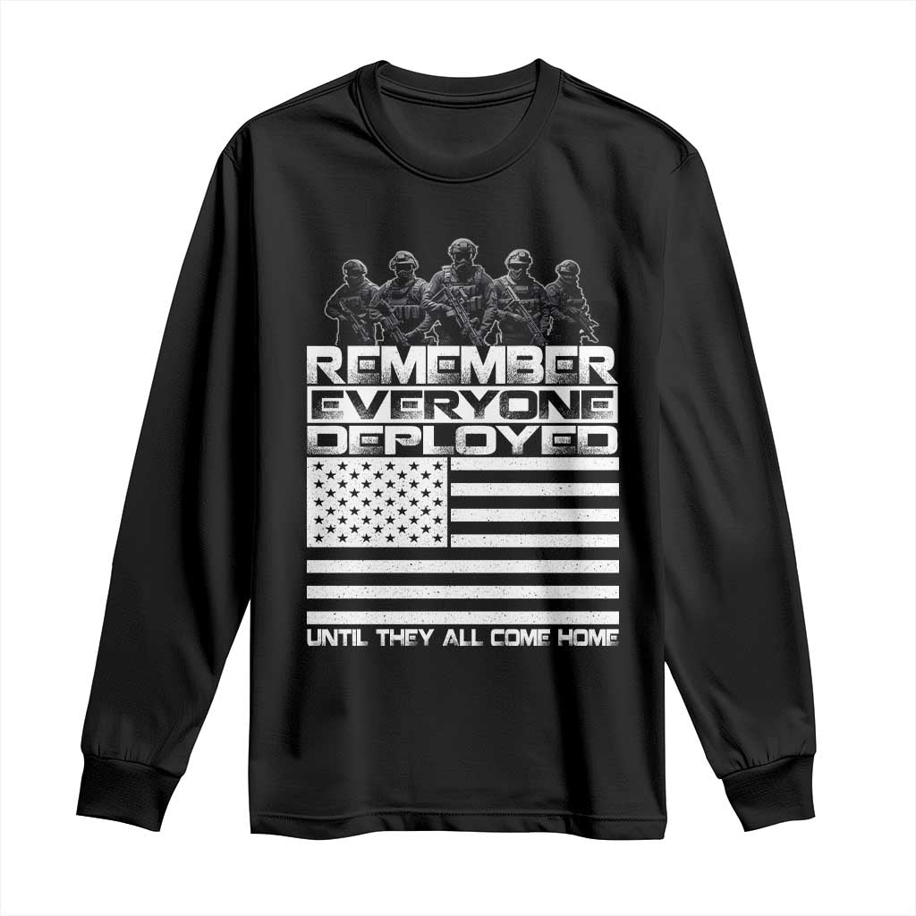 R.E.D Friday Long Sleeve Shirt Remember Everyone Deployed Military US Flag TS10 Black Print Your Wear