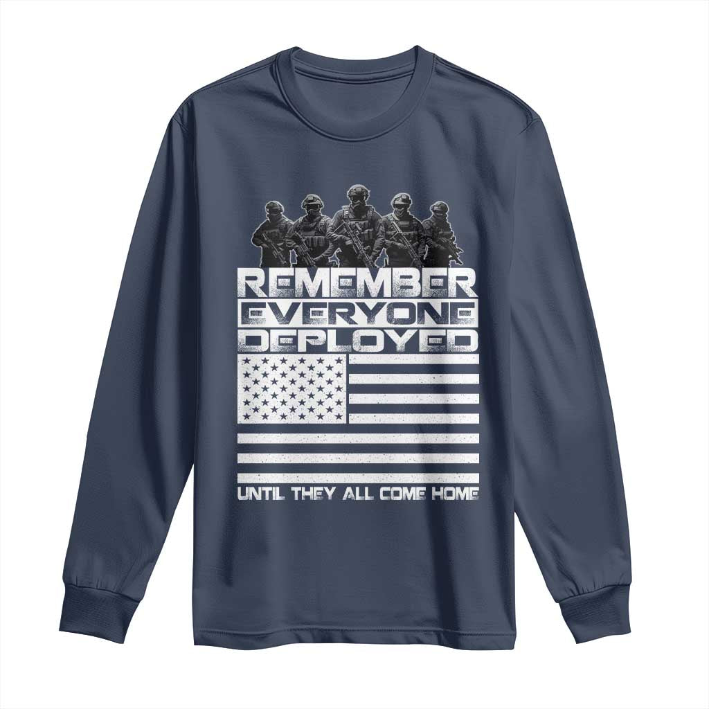 R.E.D Friday Long Sleeve Shirt Remember Everyone Deployed Military US Flag TS10 Navy Print Your Wear