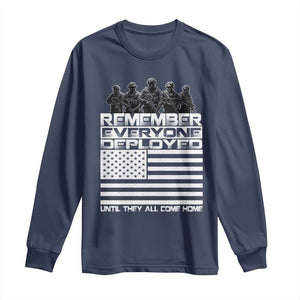 R.E.D Friday Long Sleeve Shirt Remember Everyone Deployed Military US Flag TS10 Navy Print Your Wear