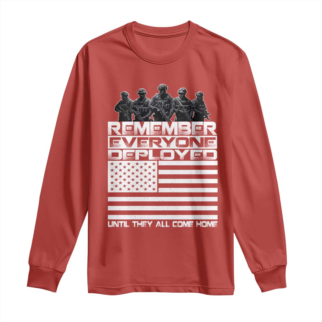 R.E.D Friday Long Sleeve Shirt Remember Everyone Deployed Military US Flag TS10 Red Print Your Wear