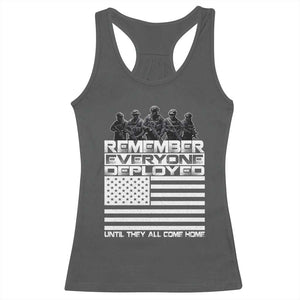 R.E.D Friday Racerback Tank Top Remember Everyone Deployed Military US Flag TS10 Dark Heather Print Your Wear