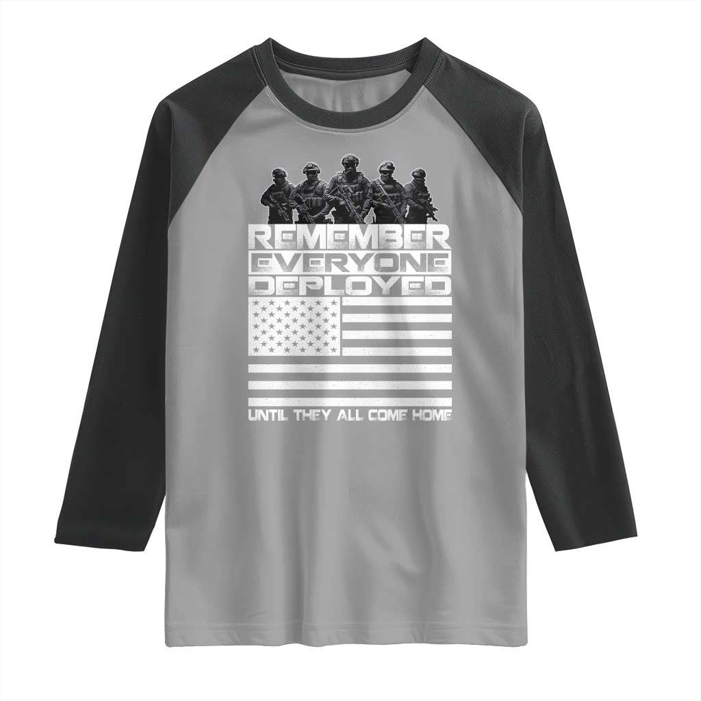 R.E.D Friday Raglan Shirt Remember Everyone Deployed Military US Flag TS10 Sport Gray Black Print Your Wear