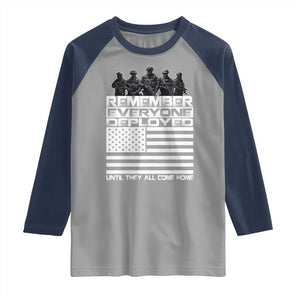 R.E.D Friday Raglan Shirt Remember Everyone Deployed Military US Flag TS10 Sport Gray Navy Print Your Wear