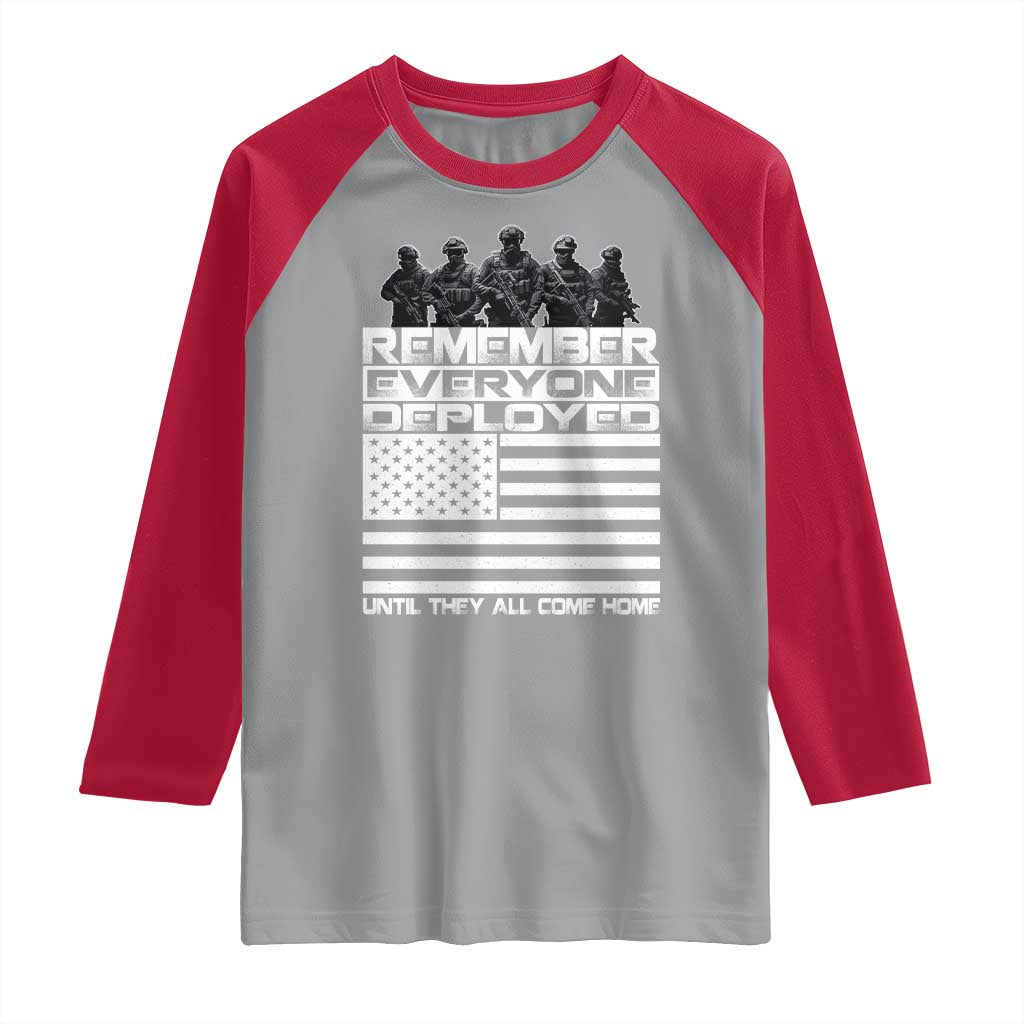 R.E.D Friday Raglan Shirt Remember Everyone Deployed Military US Flag TS10 Sport Gray Red Print Your Wear